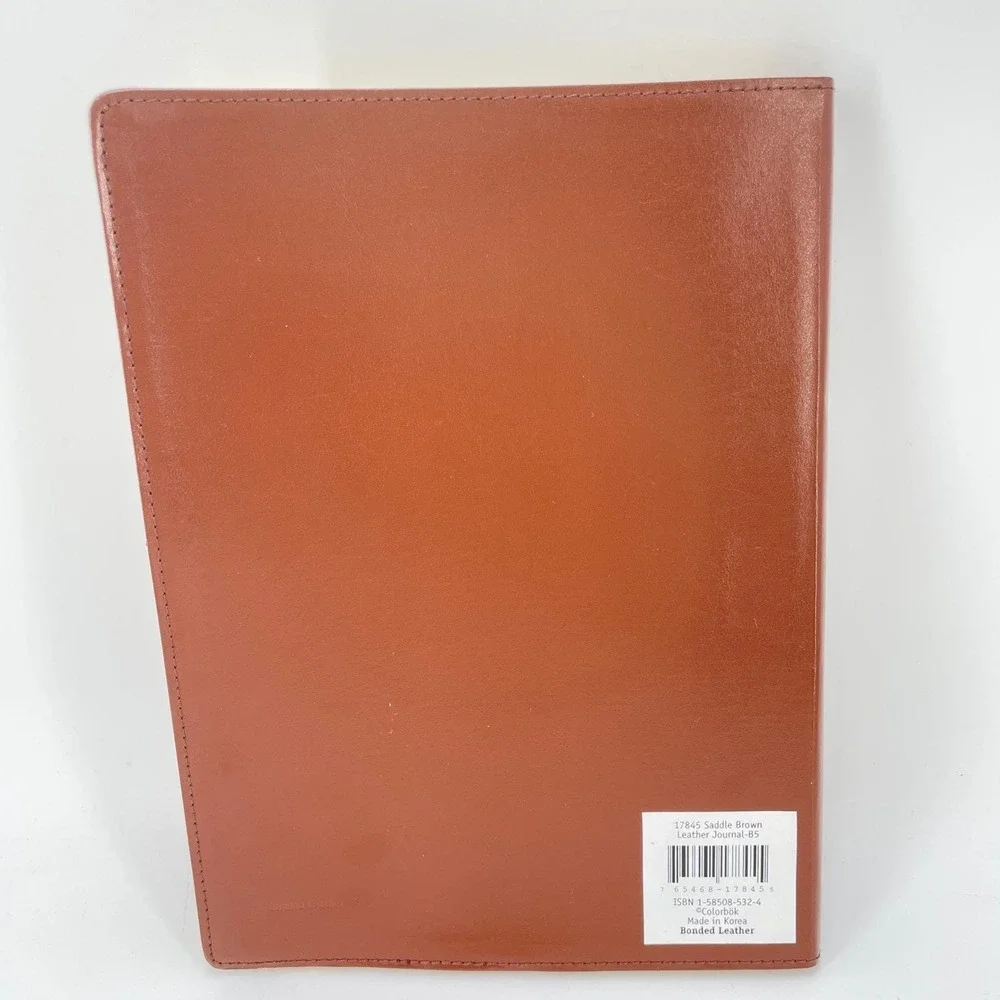 Colorbok Saddle Brown Bonded Leather Journal B5 Lined Gold Gilded Edges 17845